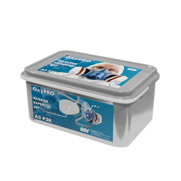 Zestaw ochronny OxyPro Painter Expert+ (półmaska S+filtropochłaniacz), wiaderko