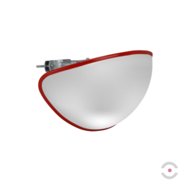 Lustro szerokokątne Dancop, EXPLORER Copenhagen, akryl, 80 cm, kąt obserwacji 180°, czerwone