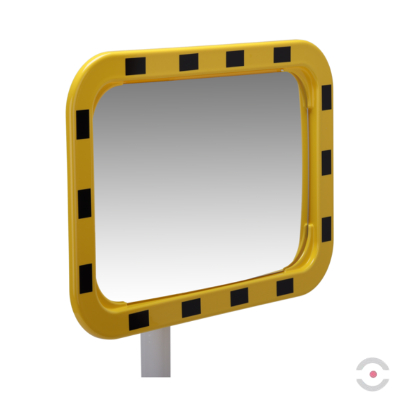 Lustro przemysłowe Dancop, Newton, 40*60 cm, akryl, żółto-czarne