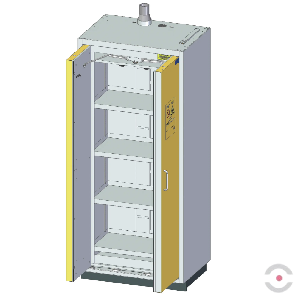Szafa ognioodporna Topserw SAFE-90 L, 4 półki, drzwi CLA/O żółte, CLASSIC, 90 min