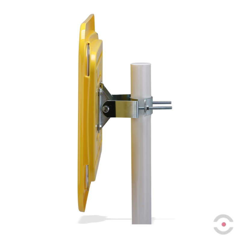 Lustro przemysłowe Dancop, Newton, 40*60 cm, akryl, żółto-czarne