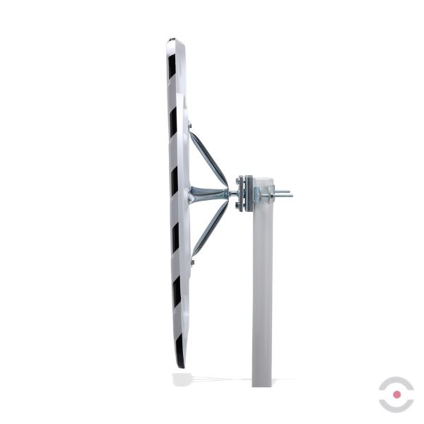 Lustro drogowe Dancop, Marseille, 60 cm, inox, biało-czarne