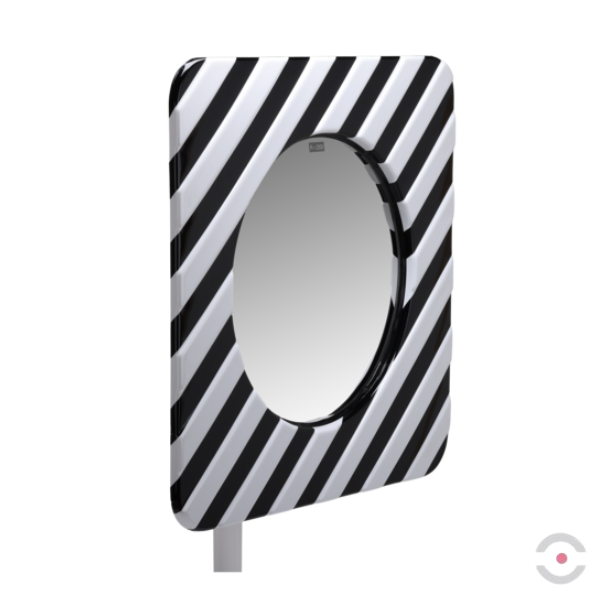 Lustro drogowe Dancop, Marseille, 60 cm, inox, biało-czarne