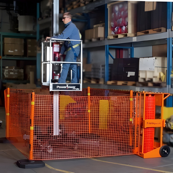 Przenośna barierka ochronna, 30 m, na kółkach