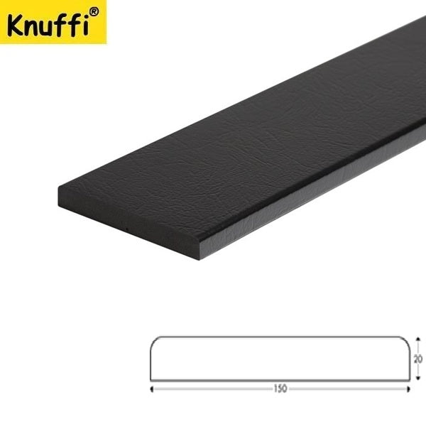 Elastyczny profil ostrzegawczo-ochronny Knuffi, typ GIANT, czarny, 1000 mm