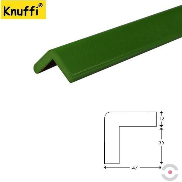 Elastyczny profil ostrzegawczo-ochronny Knuffi, typ H, zielony, 1000 mm