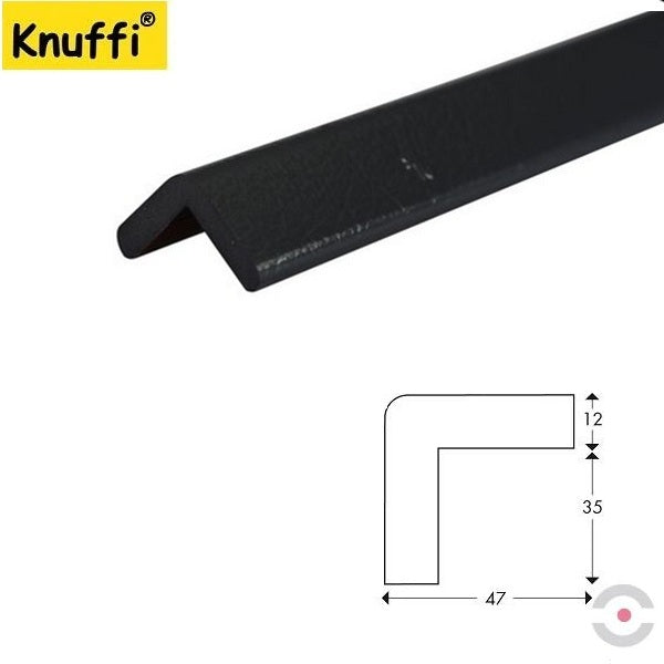 Elastyczny profil ostrzegawczo-ochronny Knuffi, typ H, antracyt, 1000 mm
