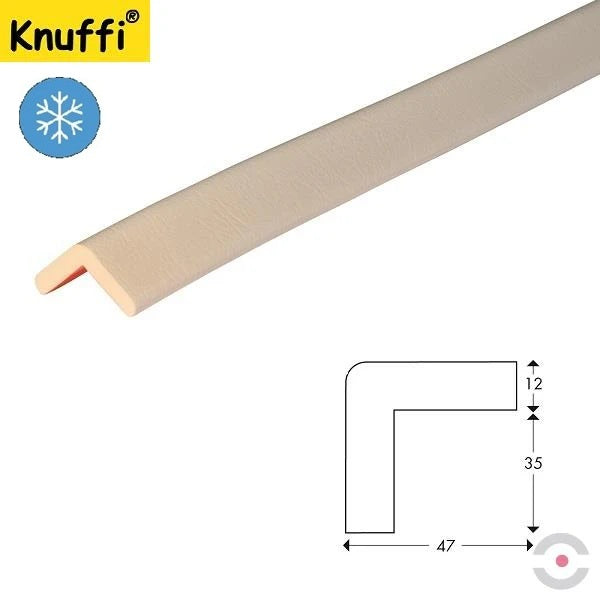 Elastyczny profil ostrzegawczo-ochronny Knuffi, typ H, mrozoodporny, biały, 1000 mm