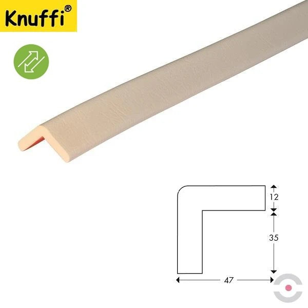 Elastyczny profil ostrzegawczo-ochronny Knuffi, typ H, wielokrotny montaż, biały, 1000 mm