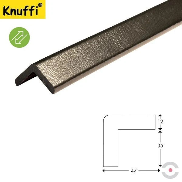 Elastyczny profil ostrzegawczo-ochronny Knuffi, typ H, wielokrotny montaż, czarny, 1000 mm
