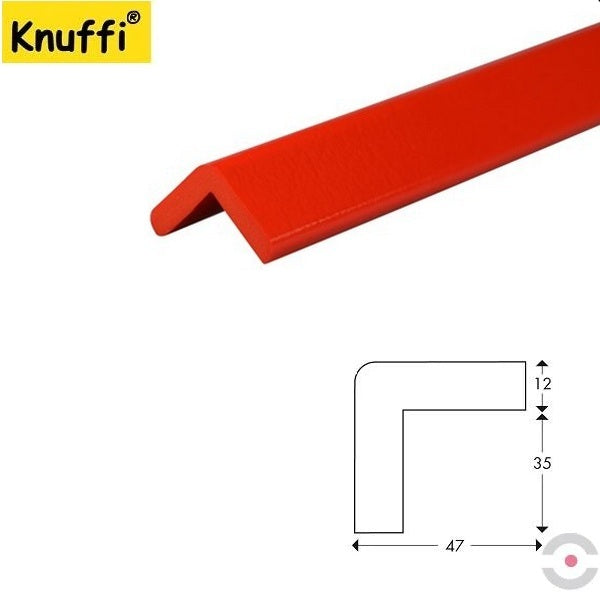 Elastyczny profil ostrzegawczo-ochronny Knuffi, typ H, czerwony, 1000 mm