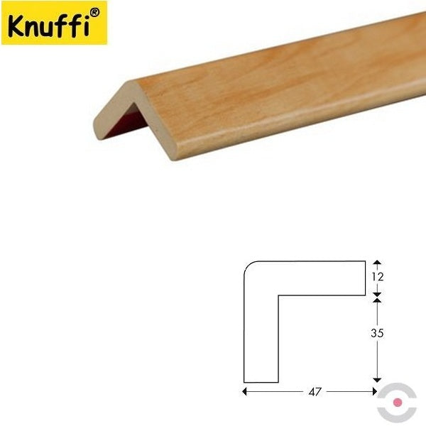 Elastyczny profil ostrzegawczo-ochronny Knuffi, typ H, drewno naturalny, 1000 mm
