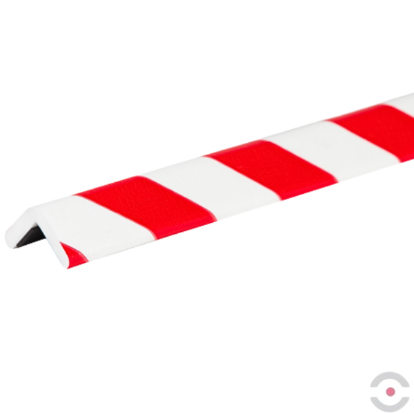 Elastyczny profil ostrzegawczo-ochronny Knuffi, typ H, magnetyczny, biały/czerwony, 1000 mm