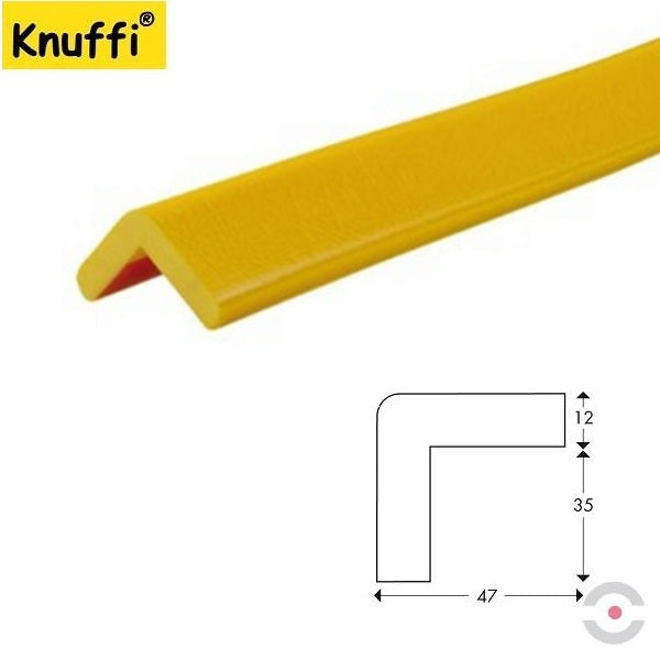Elastyczny profil ostrzegawczo-ochronny Knuffi, typ H, żółty, 1000 mm