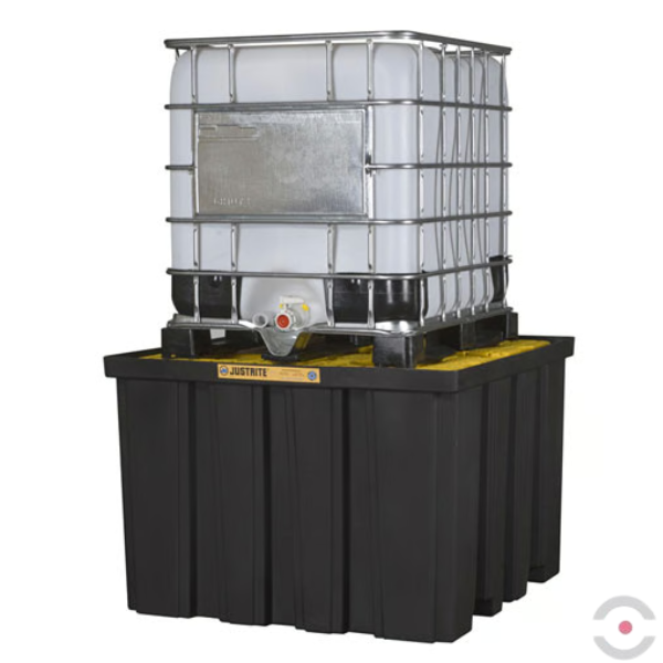 Wanna wychwytowa polietylenowa, 1408 l, IBC 1*1000 l, kratownica, czarny, MEGA, EU