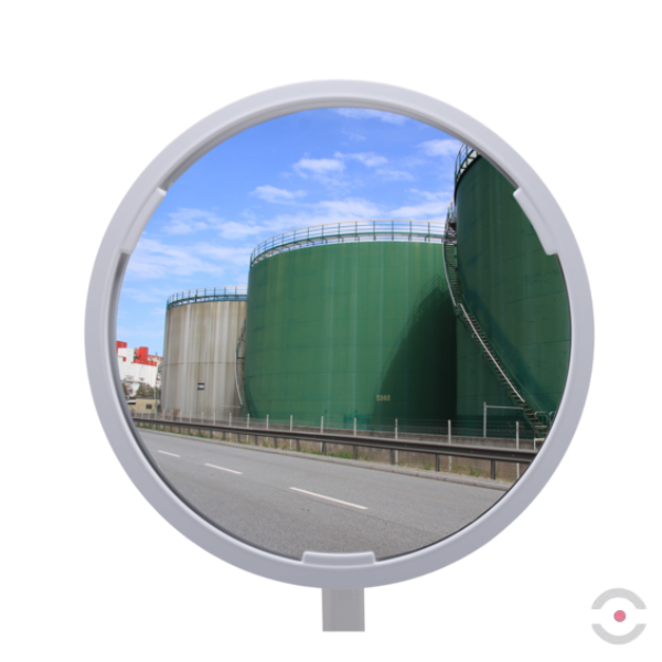 Lustro przemysłowe Dancop, Mont Blanc, 60 cm, akryl, białe