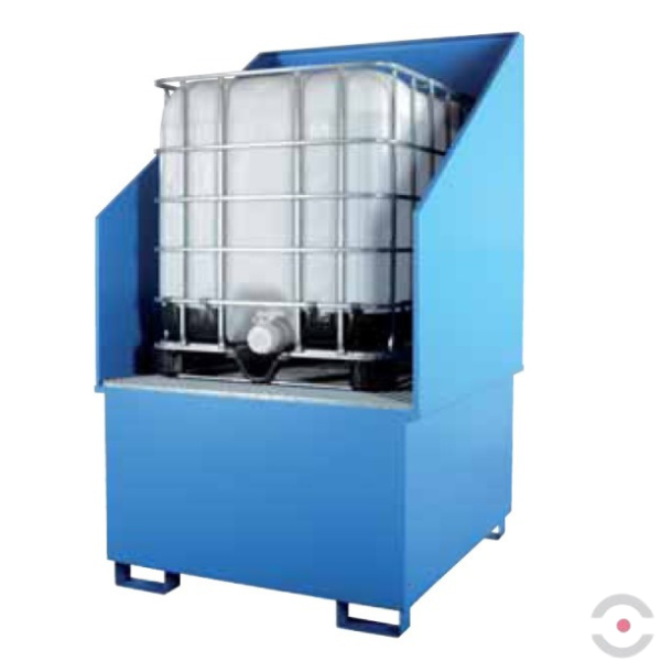 Wanna wychwytowa Topserw, 1000 l, stalowa, IBC 1*1000 l, malowana, ścianka rozbryzgowa