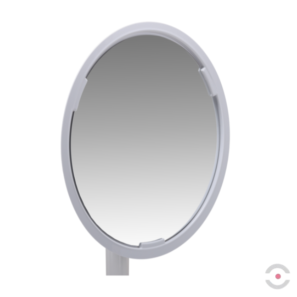 Lustro przemysłowe Dancop, Mont Blanc, 60 cm, akryl, białe