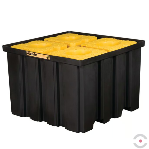 Wanna wychwytowa polietylenowa, 1408 l, IBC 1*1000 l, kratownica, czarny, MEGA, EU