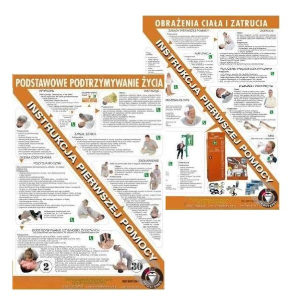 Instrukcja udzielania pierwszej pomocy - komplet