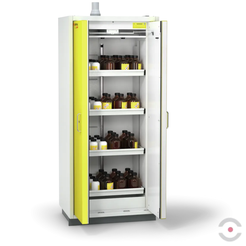 Szafa ognioodporna Topserw PRIME-90 L, 4 półki wysuwane, drzwi CLA żółte, CLASSIC, 90 min