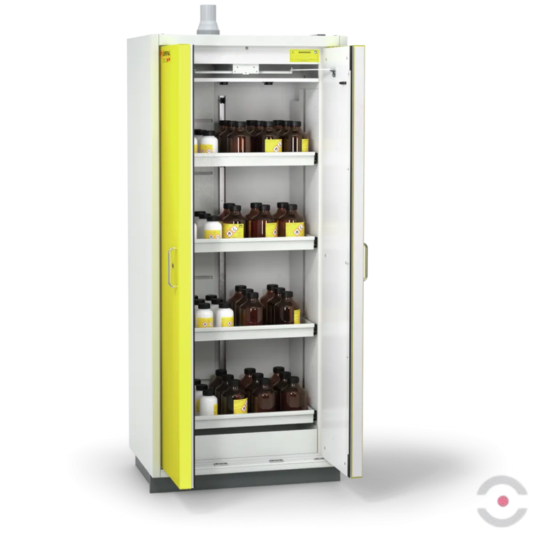 Szafa ognioodporna Topserw PRIME-90 L, 4 półki wysuwane, drzwi CLA żółte, CLASSIC, 90 min