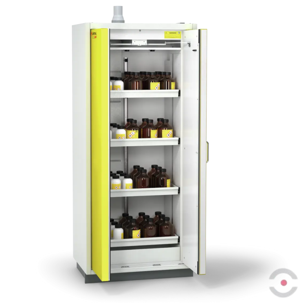 Szafa ognioodporna Topserw PRIME-90 L, 4 półki wysuwane, drzwi CLA/O żółte, CLASSIC, 90 min