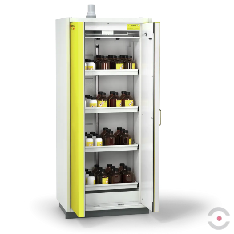 Szafa ognioodporna Topserw PRIME-90 L, 4 półki wysuwane, drzwi CLA/O żółte, CLASSIC, 90 min