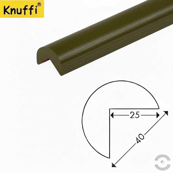 Elastyczny profil ostrzegawczo-ochronny Knuffi, typ A, drewno khaki, 5000 mm