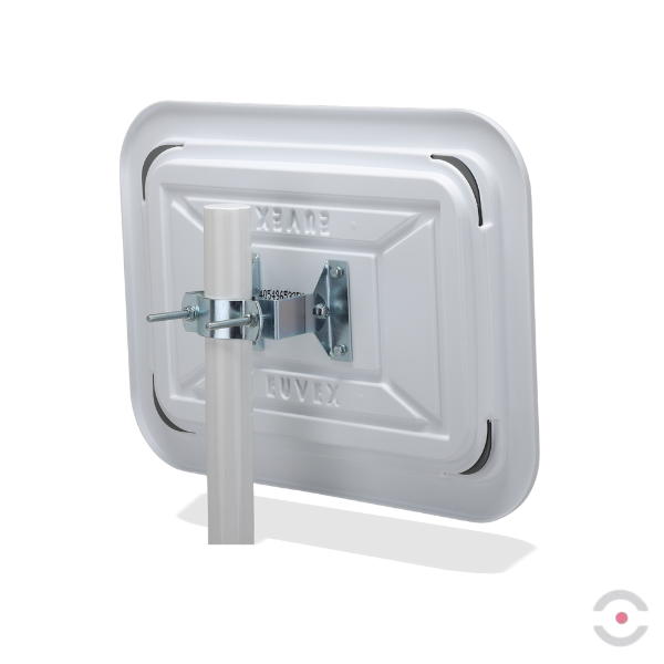 Lustro przemysłowe Dancop, Madrid, 40*60 cm, akryl, biało-czerwone