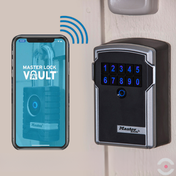 Naścienny schowek na kluczyk, otwierany systemem Bluetooth®