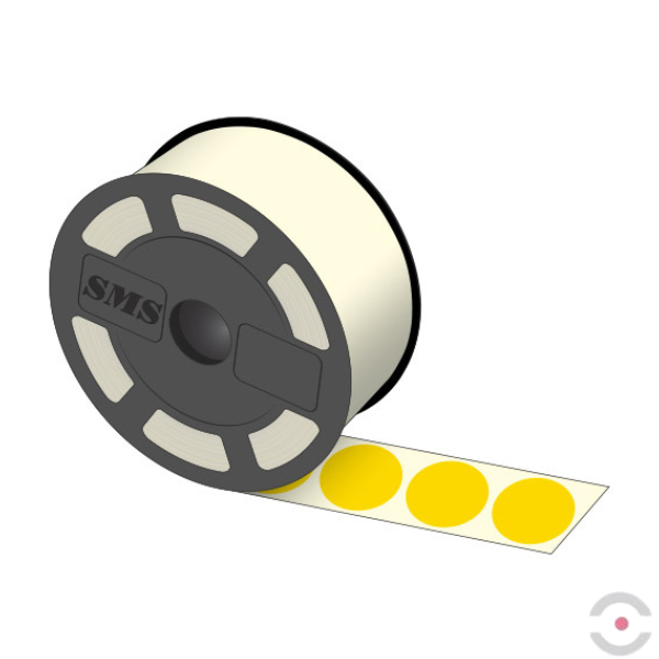 Etykiety ogólnego zastosowania (taśma/rolka), 30x30 mm, 937 szt., żółte