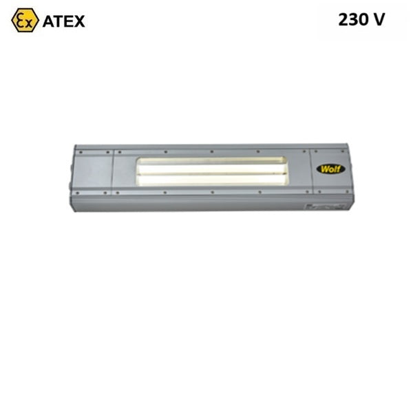 Lampa sufitowa/naścienna Ex ATEX Topserw WOLF LMX2S-L-50, zasilanie 230 V, DLO, Zone 1, 21
