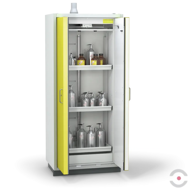 Szafa ognioodporna Topserw PRIME-90 L, 3 półki wysuwane, drzwi CLA żółte, CLASSIC, 90 min