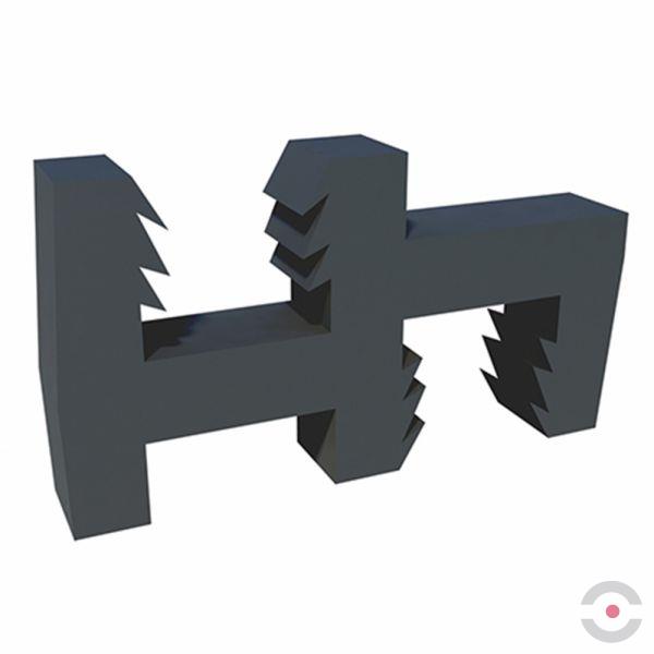 Łącznik do wykładzin przemysłowych Akwadek/Flexdek, PVC, długi/szeroki, obszar mokry, czarny