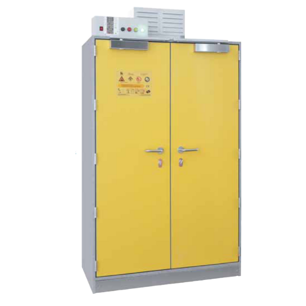 Szafa ognioodporna Topserw BATT-90 XL, ładowanie baterii, 4 półki, 40 gniazd, SAFE PRO, 90 min