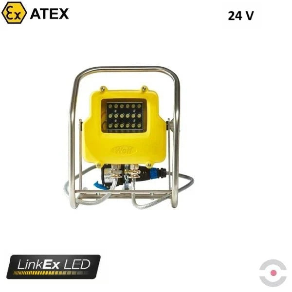 Lampa robocza Ex ATEX Topserw WOLF WF-250XLL, zasilanie 24 V, kabel 20 m, wtyk, 18*LED, Zone ‘1’, ‘21’