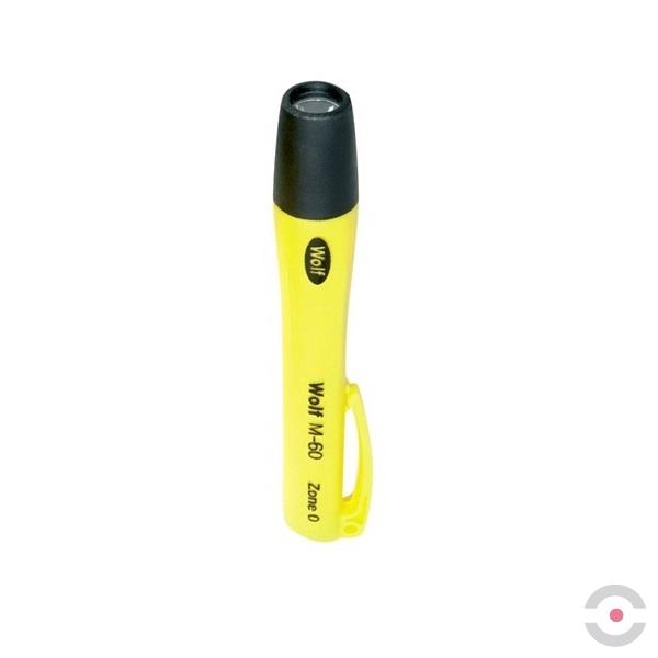 Latarka Ex ATEX Topserw WOLF M-60 bateryjna, kontrolna, 1*LED, Zone ‘0’, ‘21’