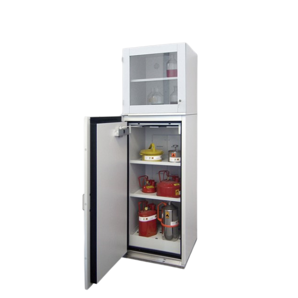 Szafa kombinowana Topserw COMBI-90 M, 1 półka, 2 moduły, drzwi lewe, szare, LAB, 90 min