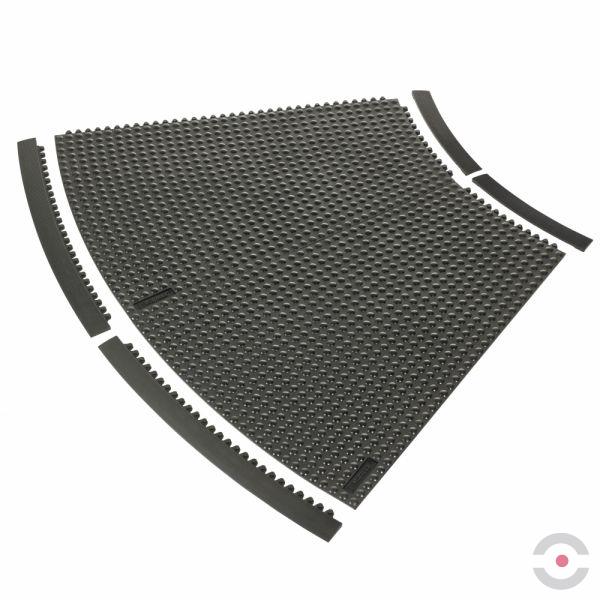 Listwa najazdowa zaokrąglona, ergonomiczna guma nitrylowa, typ SkywalkerHD o-Curve, 37 cm x 22,5 stopnia, kolor czarny