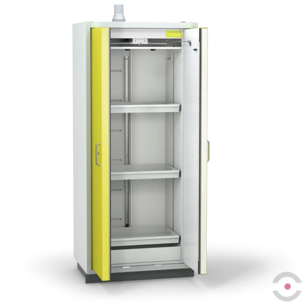 Szafa ognioodporna Topserw PRIME-90 L, 3 półki wysuwane, drzwi CLA żółte, CLASSIC, 90 min