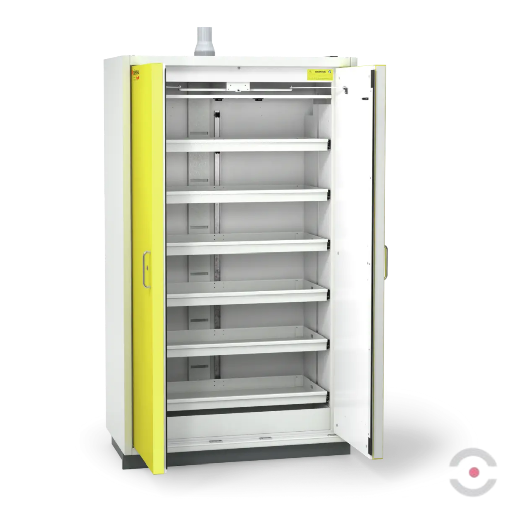 Szafa ognioodporna Topserw PRIME-90 XL, 6 półek wysuwanych, drzwi CLA żółte, CLASSIC, 90 min