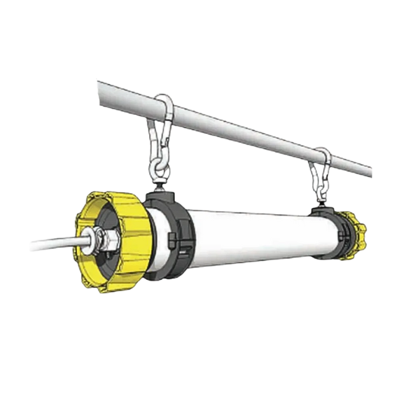 Karabińczyk do lamp LX-400, długość 120 mm, wejście 17 mm, 2 szt