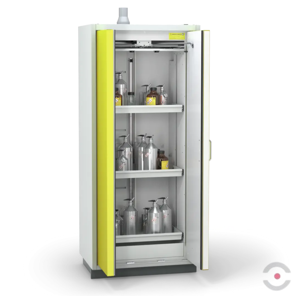 Szafa ognioodporna Topserw PRIME-90 L, 3 półki wysuwane, drzwi CLA/O żółte, CLASSIC, 90 min