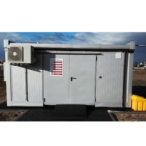 Magazyn ognioodporny Topserw, 7-SU, EI90, S*G*W 7000*2950*2840 mm, 2*1300 l, drzwi dwuskrzydłowe DF