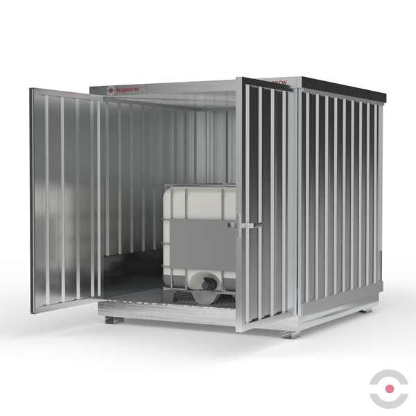 Magazyn chemiczny nieizolowany Topserw, SLH 2*2, S*G*W 2075*2075*2480 mm, 1000 l (1*KTC/IBC), galwanizowany, jednomodułowy
