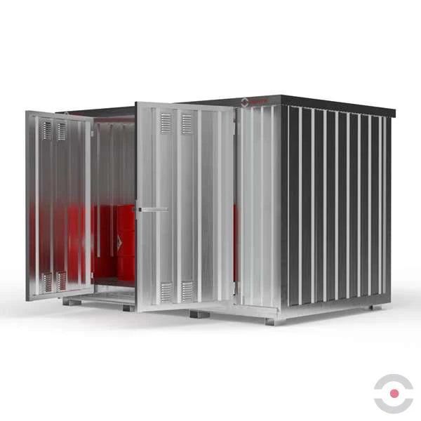 Magazyn chemiczny nieizolowany Topserw, SLH 3*2, S*G*W 3075*2075*2385 mm, 1000 l, galwanizowany, jednomodułowy