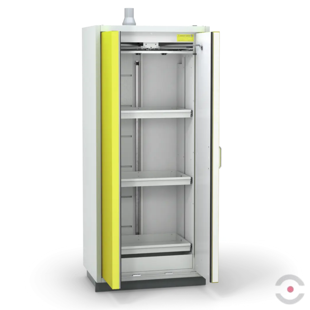 Szafa ognioodporna Topserw PRIME-90 L, 3 półki wysuwane, drzwi CLA/O żółte, CLASSIC, 90 min