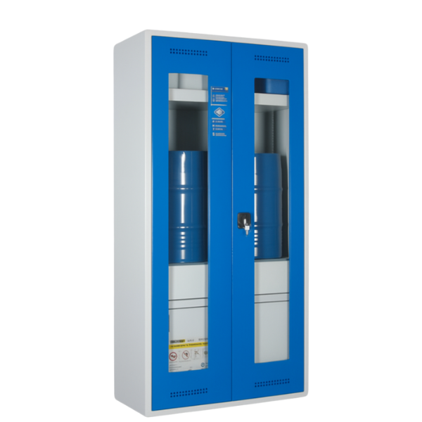 Szafa kombinowana Topserw COMBI-30 L, beczka 60 l, drzwi GL, niebieskie, CHS FAS, 30 min