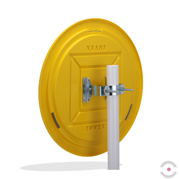 Lustro przemysłowe Dancop, Newton, 80 cm, akryl, żółto-czarne